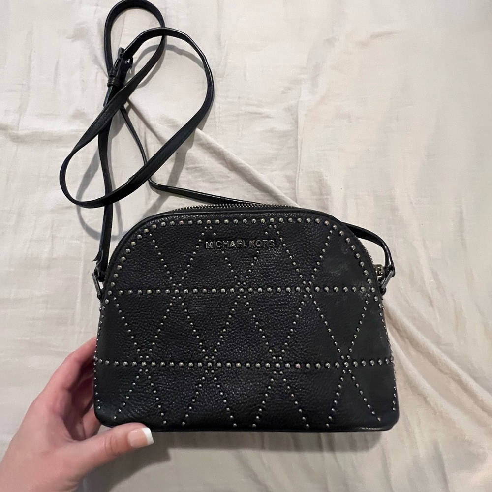 Michaela Kors Studded Adele Medium Dome Crossbody Bag